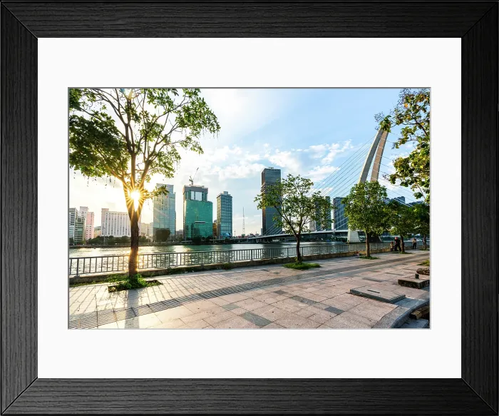 Framed Print : Promenade along the Saigon River, Ho Chi Minh City (Saigon), Vietnam Framed Print : Promenade along the Saigon River, Ho Chi Minh City (Saigon), Vietnam