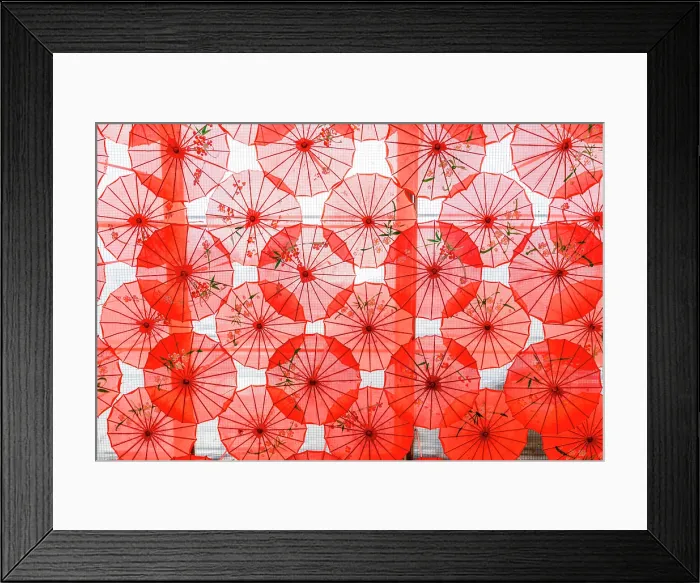Framed Print : Traditional red umbrellas, Ho Chi Minh City (Saigon), Vietnam