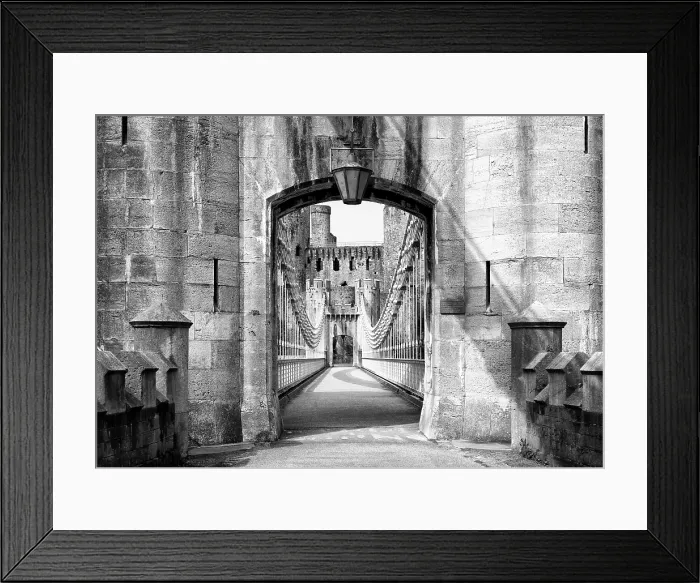 Framed Print : The Conwy Suspension Bridge, which spans the River Conwy next to Conwy Castle, Conwy, Wales Framed Print : The Conwy Suspension Bridge, which spans the River Conwy next to Conwy Castle, Conwy, Wales
