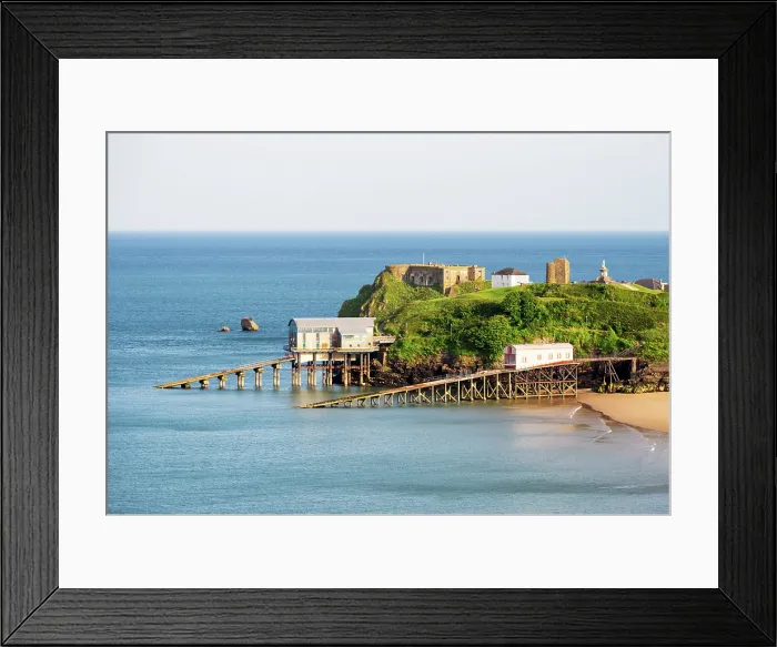 Framed Print : View towards the old and the new RNLI lifeboats, St Catherine's Island Palmerston Fort and Tenby Castle on Castle Hill, Tenby, Pembrokeshire, Wales Framed Print : View towards the old and the new RNLI lifeboats, St Catherine's Island Palmerston Fort and Tenby Castle on Castle Hill, Tenby, Pembrokeshire, Wales