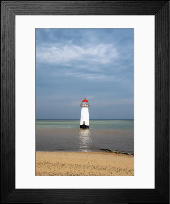 Framed Print : Point of Ayr Lighthouse at Talacre beach, Flintshire, Wales Framed Print : Point of Ayr Lighthouse at Talacre beach, Flintshire, Wales