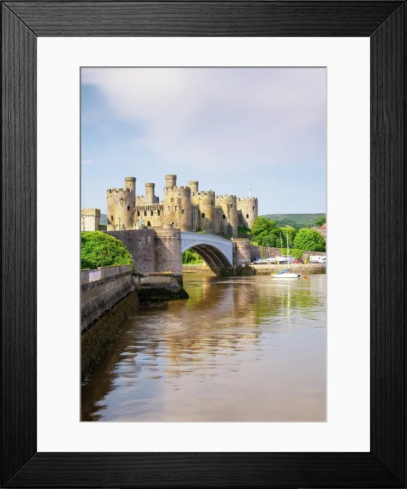 Framed Print : Conwy Castle from the Afon Conwy, Conwy, Wales Framed Print : Conwy Castle from the Afon Conwy, Conwy, Wales