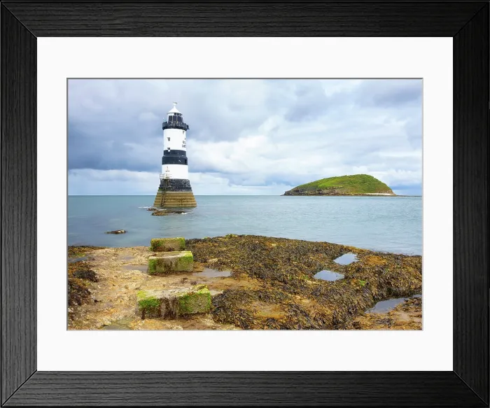 Framed Print : View towards Trwyn Du Lighthouse (Penmon Lighthouse) and Ynys Seiriol (Puffin Island), Anglesey, Wales Framed Print : View towards Trwyn Du Lighthouse (Penmon Lighthouse) and Ynys Seiriol (Puffin Island), Anglesey, Wales