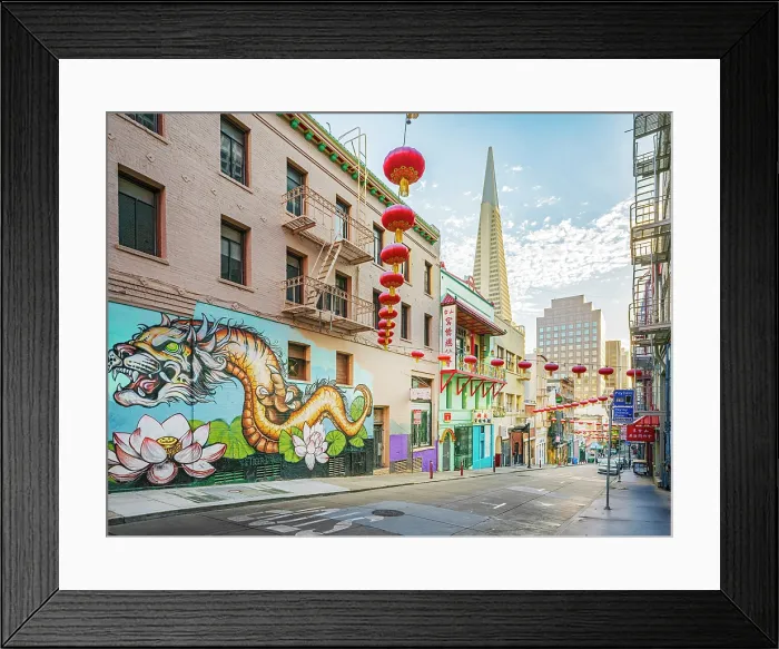 Framed Print : Streets of China Town, San Francisco, California, USA Framed Print : Streets of China Town, San Francisco, California, USA
