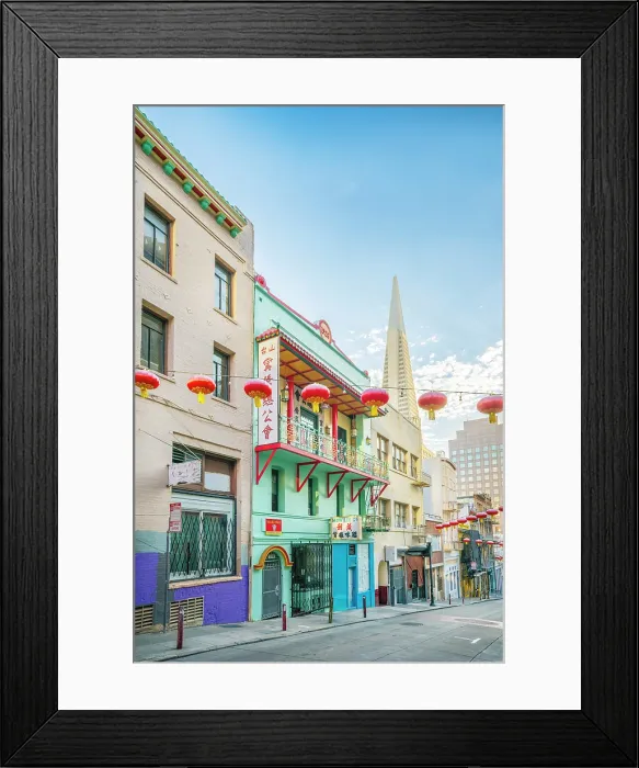 Framed Print : Streets of China Town, San Francisco, California, USA Framed Print : Streets of China Town, San Francisco, California, USA