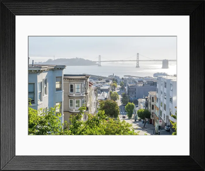 Framed Print : North Beach Bay View, San Francisco, California, USA Framed Print : North Beach Bay View, San Francisco, California, USA