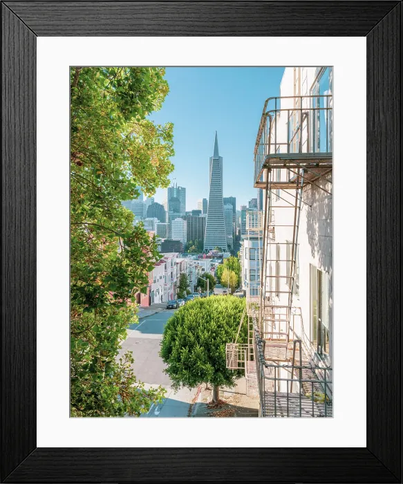 Framed Print : Transamerica Building in North Beach District, San Francisco, California, USA Framed Print : Transamerica Building in North Beach District, San Francisco, California, USA