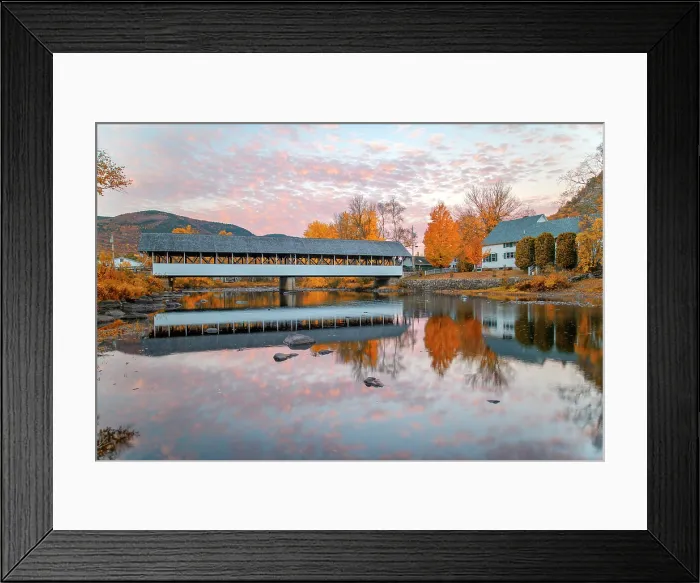 Framed Print : USA, New England, New Hampshire, Coos County, Upper Ammonoosuc River, Stark