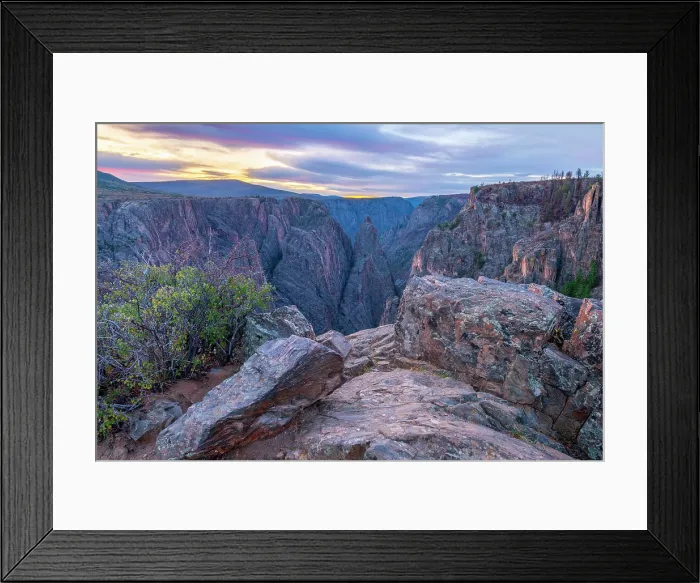 Framed Print : USA, Colorado, Black Canyon of the Gunnison National Park at sunrise Framed Print : USA, Colorado, Black Canyon of the Gunnison National Park at sunrise