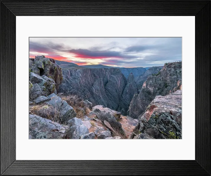 Framed Print : USA, Colorado, Black Canyon of the Gunnison National Park at sunrise Framed Print : USA, Colorado, Black Canyon of the Gunnison National Park at sunrise