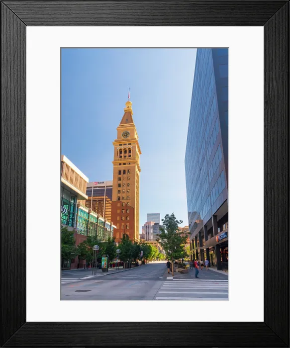 Framed Print : USA, Colorado, Denver, 16th Street pedestrian mall, Daniels and Fisher Tower Framed Print : USA, Colorado, Denver, 16th Street pedestrian mall, Daniels and Fisher Tower