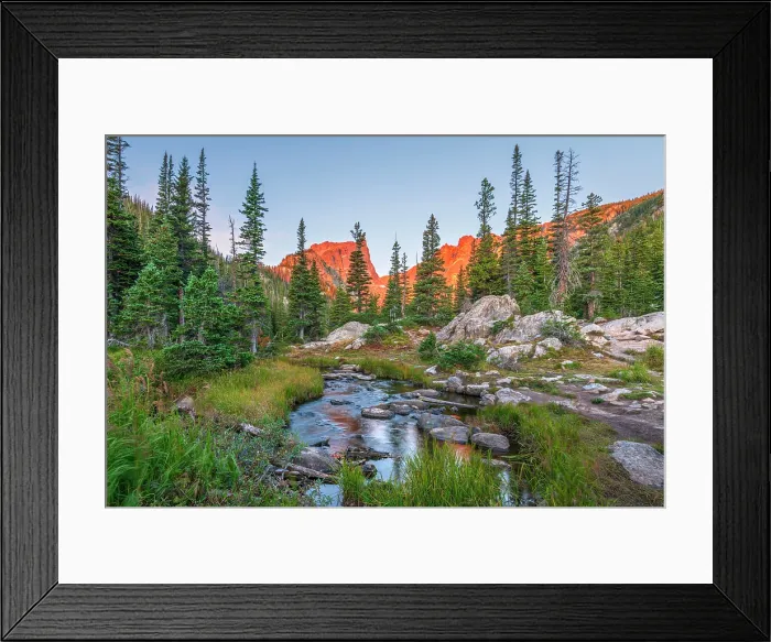 Framed Print : USA, Colorado, Rocky Mountain National Park, Hallet Peak from Tyndall Creek Framed Print : USA, Colorado, Rocky Mountain National Park, Hallet Peak from Tyndall Creek