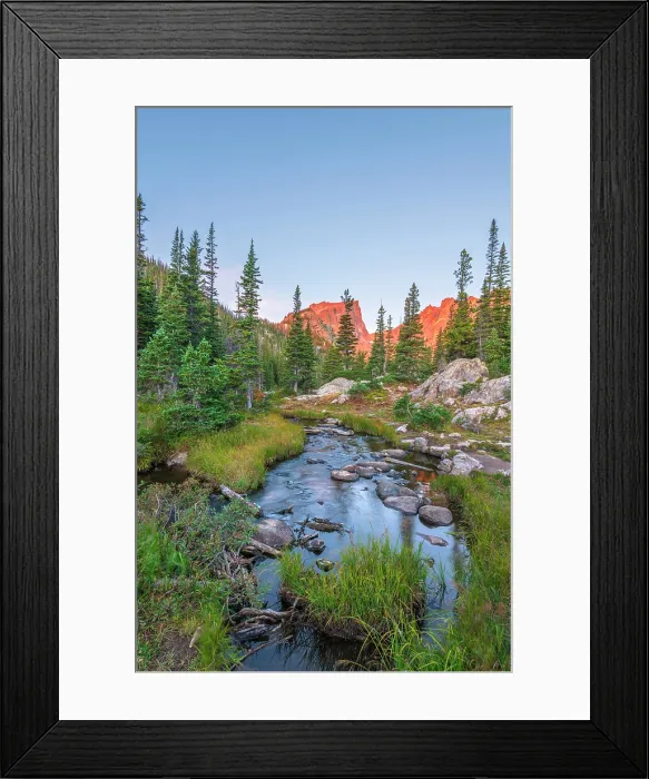 Framed Print : USA, Colorado, Rocky Mountain National Park, Hallet Peak from Tyndall Creek Framed Print : USA, Colorado, Rocky Mountain National Park, Hallet Peak from Tyndall Creek