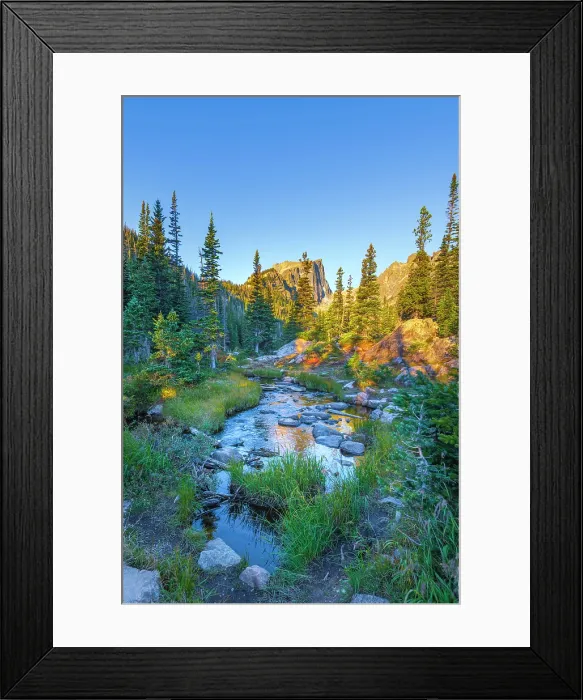 Framed Print : USA, Colorado, Rocky Mountain National Park, Hallet Peak from Tyndall Creek Framed Print : USA, Colorado, Rocky Mountain National Park, Hallet Peak from Tyndall Creek