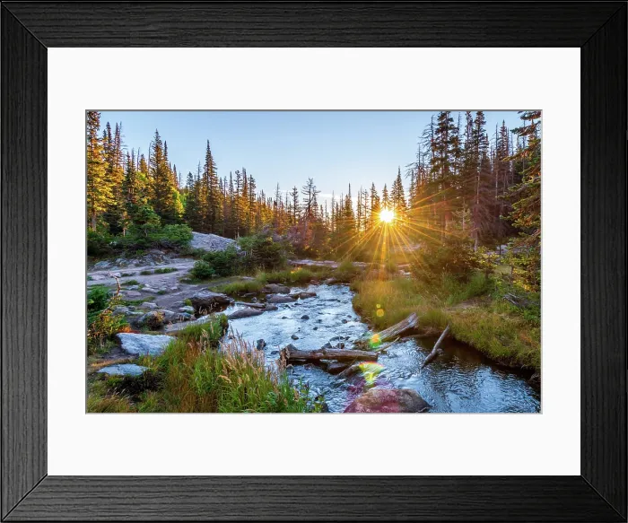 Framed Print : USA, Colorado, Rocky Mountain National Park, Tyndall Creek near Dream Lake at sunrise Framed Print : USA, Colorado, Rocky Mountain National Park, Tyndall Creek near Dream Lake at sunrise