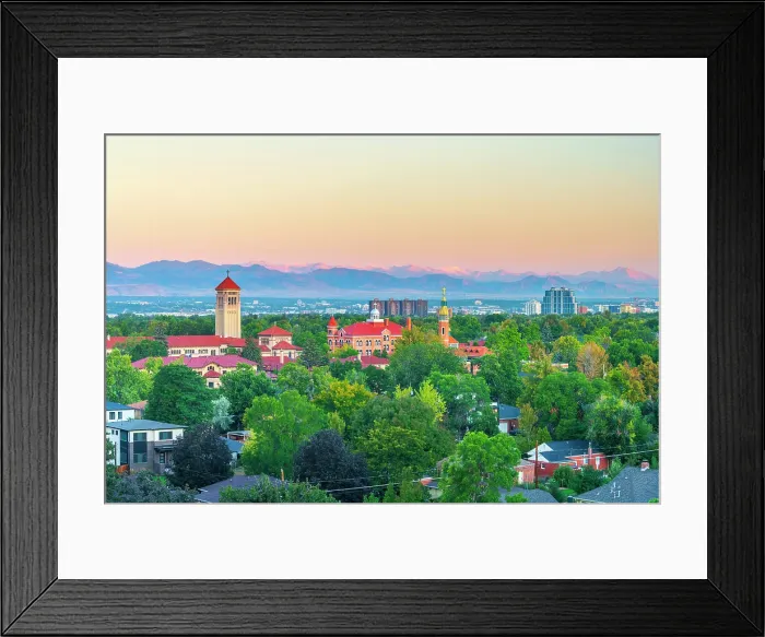 Framed Print : USA, Colorado, Denver, St. John Paul II Center for the New Evangelization, Rocky Mountains Front Range beyond Framed Print : USA, Colorado, Denver, St. John Paul II Center for the New Evangelization, Rocky Mountains Front Range beyond