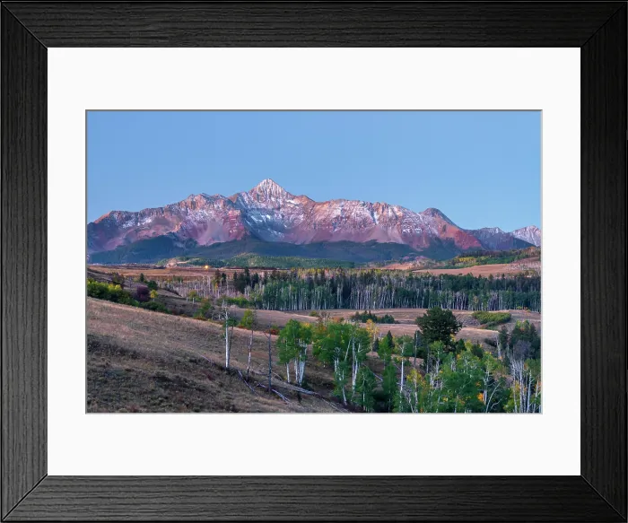 Framed Print : USA, Colorado, Telluride, Wilson Peak of the San Juan Mountains from Last Dollar Road Framed Print : USA, Colorado, Telluride, Wilson Peak of the San Juan Mountains from Last Dollar Road