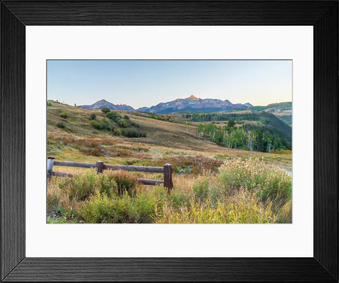 Framed Print : USA, Colorado, Telluride, Wilson Peak of the San Juan Mountains from Last Dollar Road Framed Print : USA, Colorado, Telluride, Wilson Peak of the San Juan Mountains from Last Dollar Road
