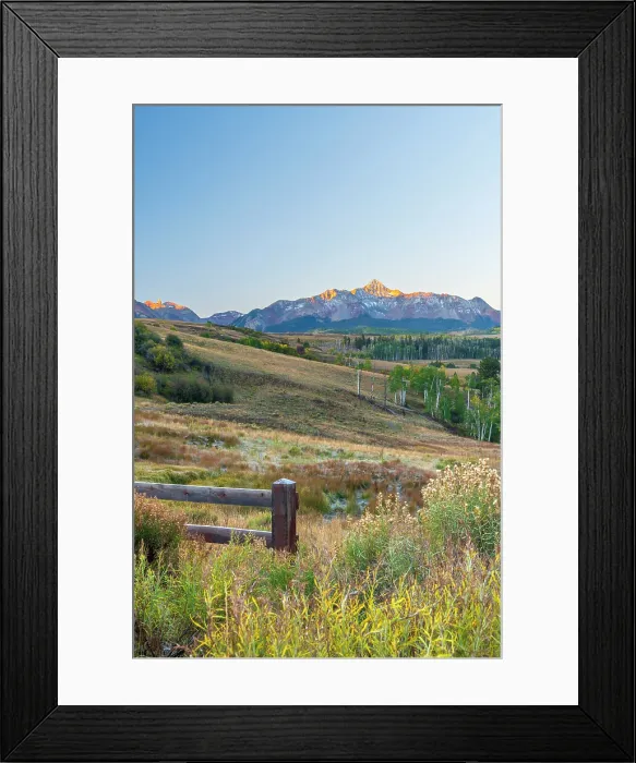 Framed Print : USA, Colorado, Telluride, Wilson Peak of the San Juan Mountains from Last Dollar Road Framed Print : USA, Colorado, Telluride, Wilson Peak of the San Juan Mountains from Last Dollar Road