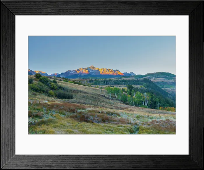 Framed Print : USA, Colorado, Telluride, Wilson Peak of the San Juan Mountains from Last Dollar Road Framed Print : USA, Colorado, Telluride, Wilson Peak of the San Juan Mountains from Last Dollar Road