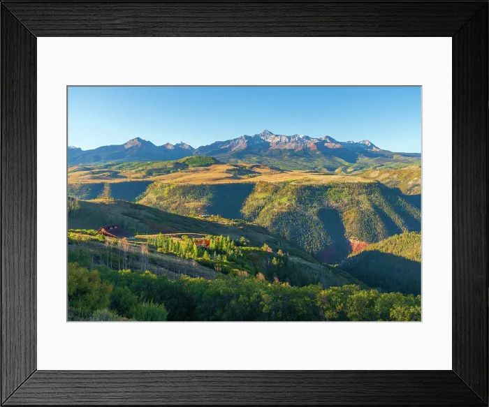Framed Print : USA, Colorado, Telluride, Wilson Peak of the San Juan Mountains from Last Dollar Road Framed Print : USA, Colorado, Telluride, Wilson Peak of the San Juan Mountains from Last Dollar Road