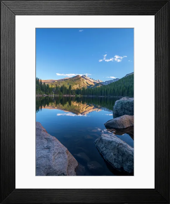 Framed Print : USA, Colorado, Rocky Mountain National Park, Longs Peak mountain from Bear Lake Framed Print : USA, Colorado, Rocky Mountain National Park, Longs Peak mountain from Bear Lake