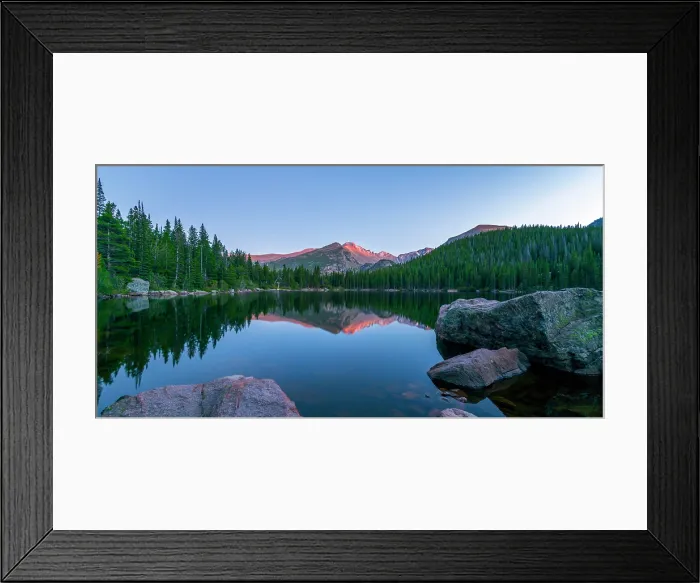 Framed Print : USA, Colorado, Rocky Mountain National Park, Longs Peak mountain from Bear Lake Framed Print : USA, Colorado, Rocky Mountain National Park, Longs Peak mountain from Bear Lake