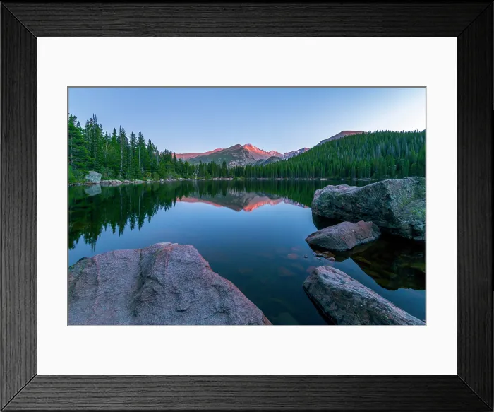 Framed Print : USA, Colorado, Rocky Mountain National Park, Longs Peak mountain from Bear Lake Framed Print : USA, Colorado, Rocky Mountain National Park, Longs Peak mountain from Bear Lake