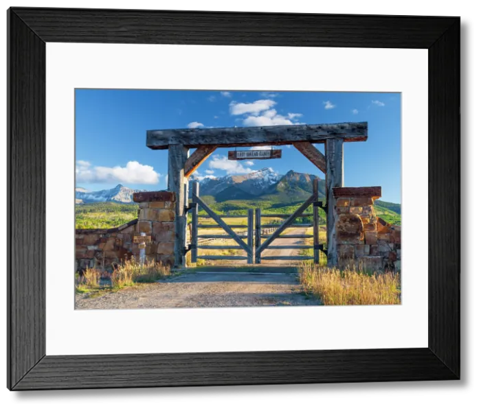 Framed Print : USA, Colorado, Telluride, Hastings Mesa, Last Dollar Ranch