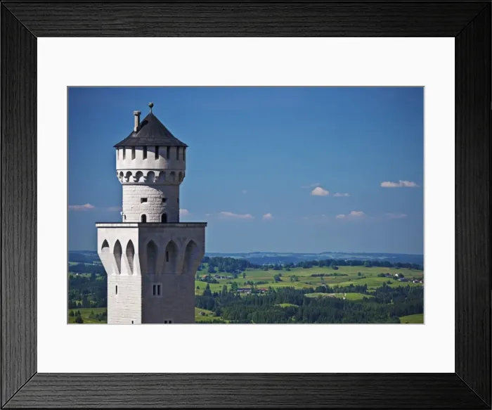 Framed Print : Neuschwanstein Castle viewed from the Marienbrucke, Hohenschwangau, Schwangau Framed Print : Neuschwanstein Castle viewed from the Marienbrucke, Hohenschwangau, Schwangau