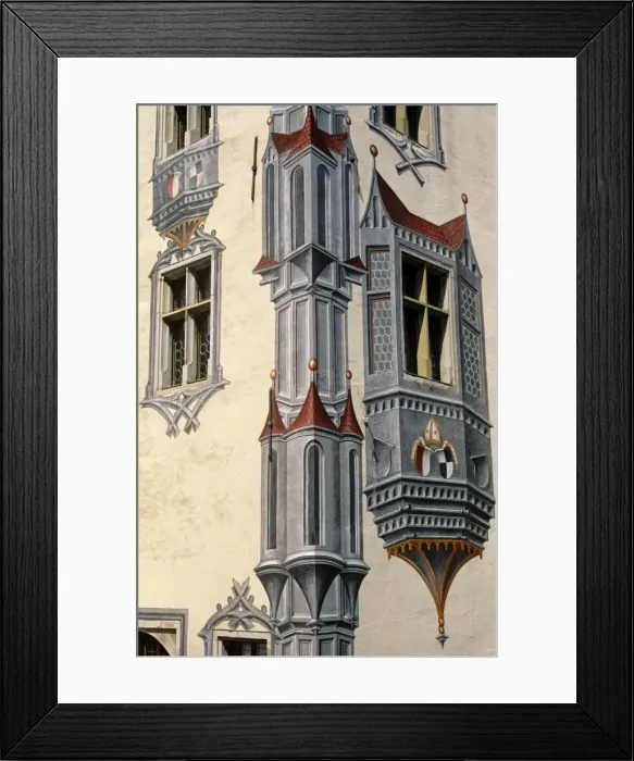 Framed Print : Germany, Bavaria, Fussen. Trompe l oeil painting exaggerates the external appearance of parts of the Hohes Schloss, or High Castle, of Fussen. Formerly the summer residence of the Prince Bishops of Augsburg and now partly used as an Framed Print : Germany, Bavaria, Fussen. Trompe l oeil painting exaggerates the external appearance of parts of the Hohes Schloss, or High Castle, of Fussen. Formerly the summer residence of the Prince Bishops of Augsburg and now partly used as an