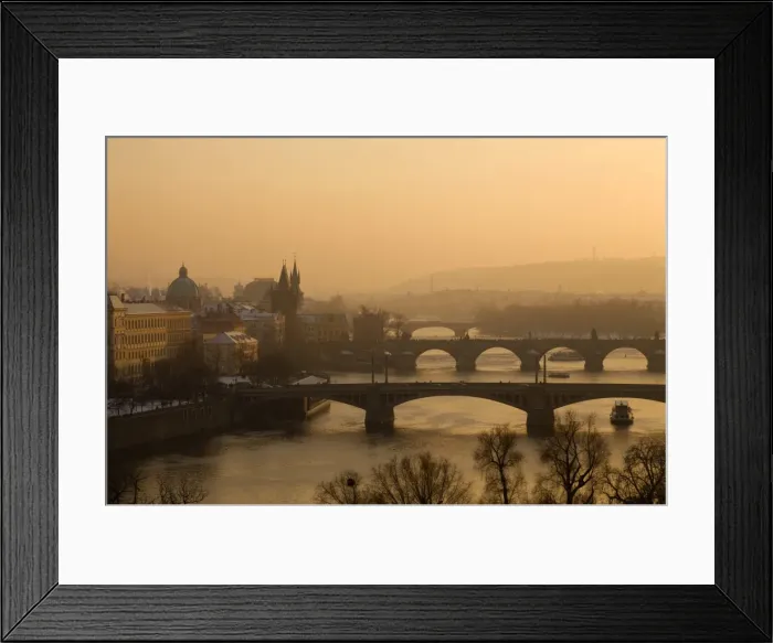 Framed Print : Czech Republic, Prague, Europe; A street sign with the name of the place Framed Print : Czech Republic, Prague, Europe; A street sign with the name of the place