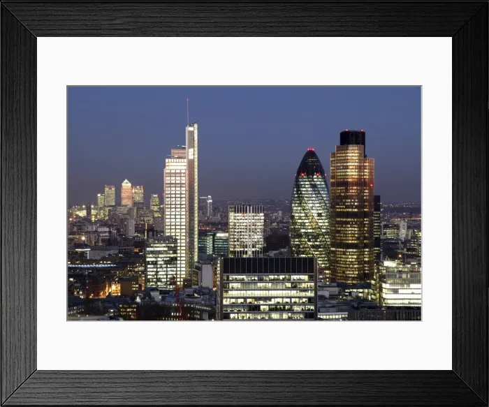 Framed Print : Engalnd, The City of London seen from the Barbican Framed Print : Engalnd, The City of London seen from the Barbican