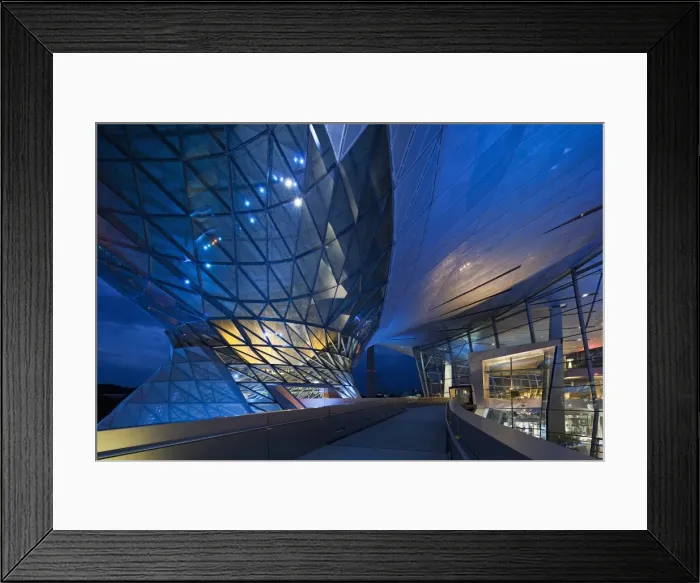Framed Print : The main entrance to BMW Welt (BMW World), a multi-functional customer experience