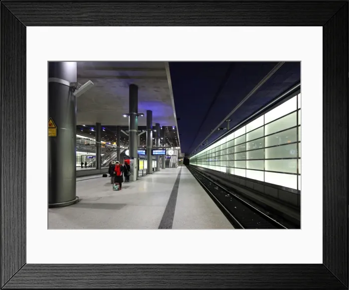 Framed Print : Railwaystation at Potsdamer Platz in Berlin. Germany Framed Print : Railwaystation at Potsdamer Platz in Berlin. Germany