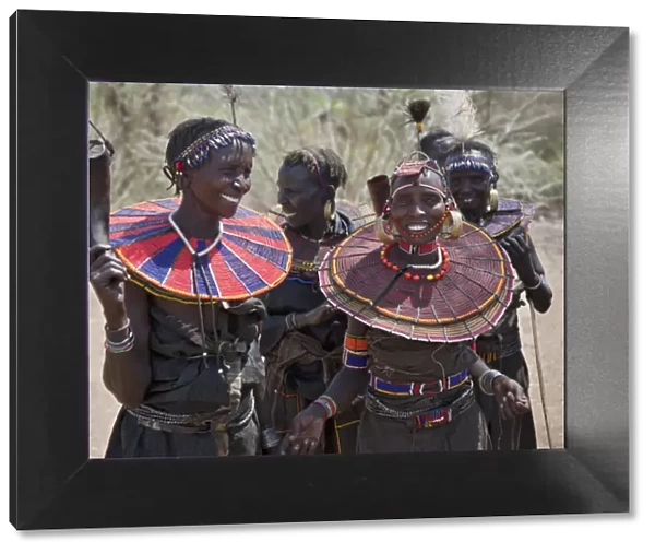 Jovial Pokot women celebrate an Atelo ceremony. The Pokot are pastoralists speaking a Southern Nilotic