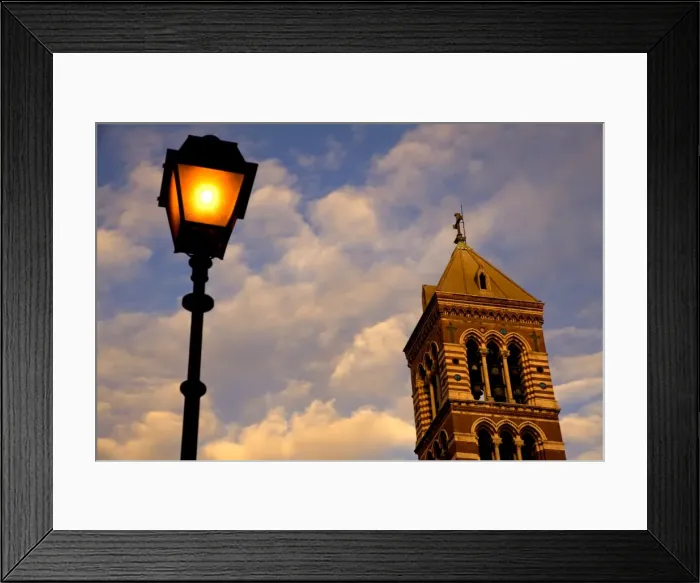 Framed Print : Rome, Italy; Bell tower from the San Paolo entro le mura (St. Paul within the walls) church on Via Nazzionale