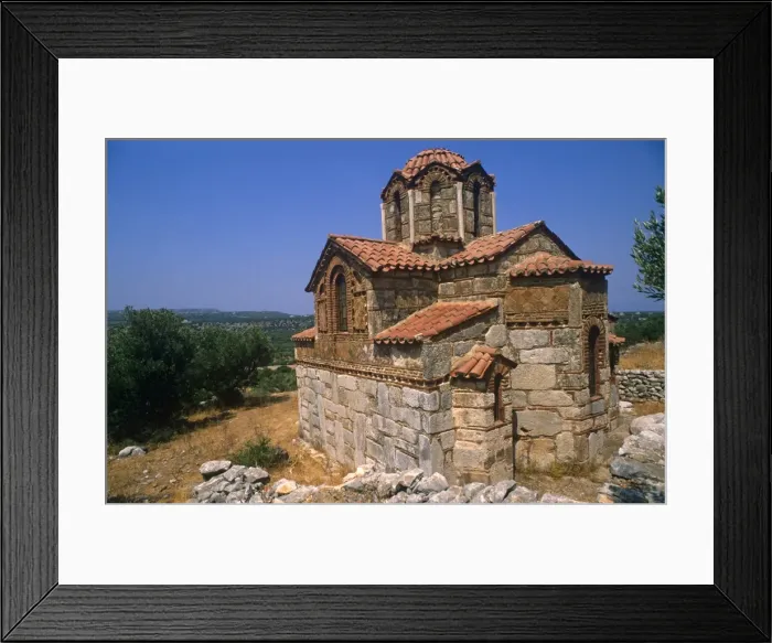 Framed Print : Greece, Peloponnese, Laconia, Mani, nr Kitta. The ancient Greek Orthodox church of Sergios Framed Print : Greece, Peloponnese, Laconia, Mani, nr Kitta. The ancient Greek Orthodox church of Sergios
