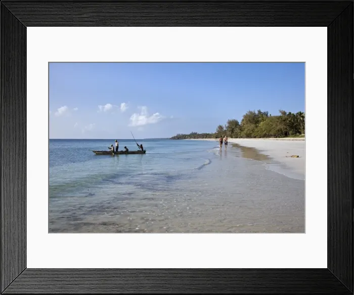 Framed Print : Beautiful coconut palm-fringed Msambweni beach, south of Mombasa, in the early morning Framed Print : Beautiful coconut palm-fringed Msambweni beach, south of Mombasa, in the early morning