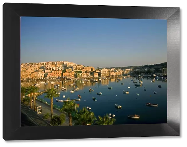 Malta, Europe; The old fishing village of Marsascala now functioning more as a tourist location