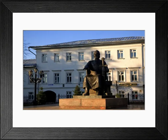 Framed Print : Russia, Golden Ring, Kostroma; Statue to the founder of the City