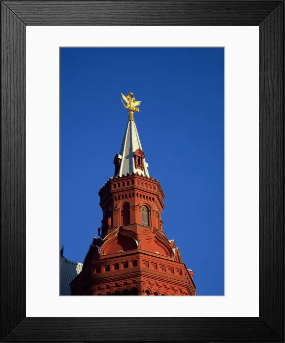Framed Print : Moscow, Russia; Detail of Tower on the History Museum