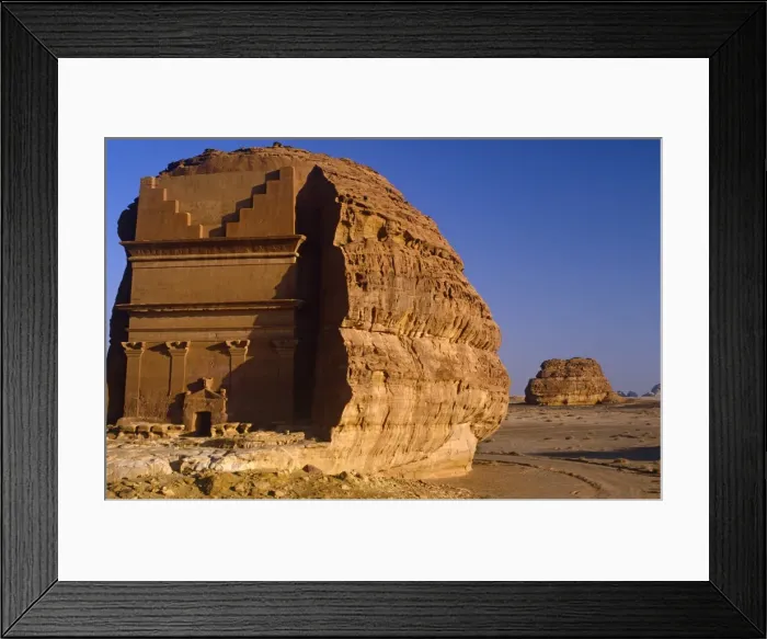 Framed Print : Saudi Arabia, Madinah, nr. Al-Ula, Madain Saleh (aka Hegra). Now a UNESCO World Heritage Site Framed Print : Saudi Arabia, Madinah, nr. Al-Ula, Madain Saleh (aka Hegra). Now a UNESCO World Heritage Site