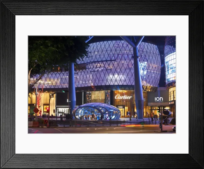 Framed Print : Singapore, Singapore, Orchard Road. ION Orchard Mall, in the shopping district of Orchard Road Framed Print : Singapore, Singapore, Orchard Road. ION Orchard Mall, in the shopping district of Orchard Road