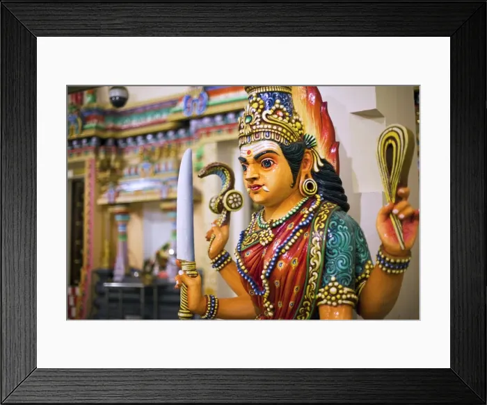 Framed Print : Singapore, Singapore, Chinatown. Hindu guardian statue at the Sri Mariamman Temple Framed Print : Singapore, Singapore, Chinatown. Hindu guardian statue at the Sri Mariamman Temple