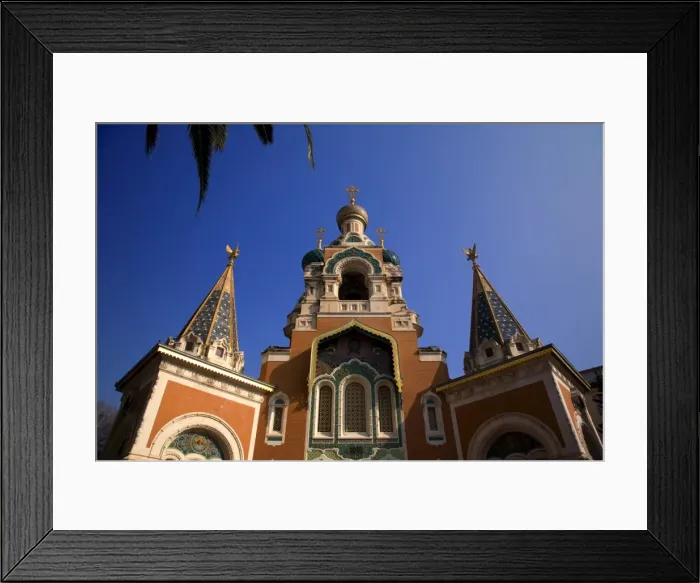 Framed Print : France, Cote D Azur, Nice; The Russian Orthodox Cathedral of St. Nicholas in the center of the city Framed Print : France, Cote D Azur, Nice; The Russian Orthodox Cathedral of St. Nicholas in the center of the city