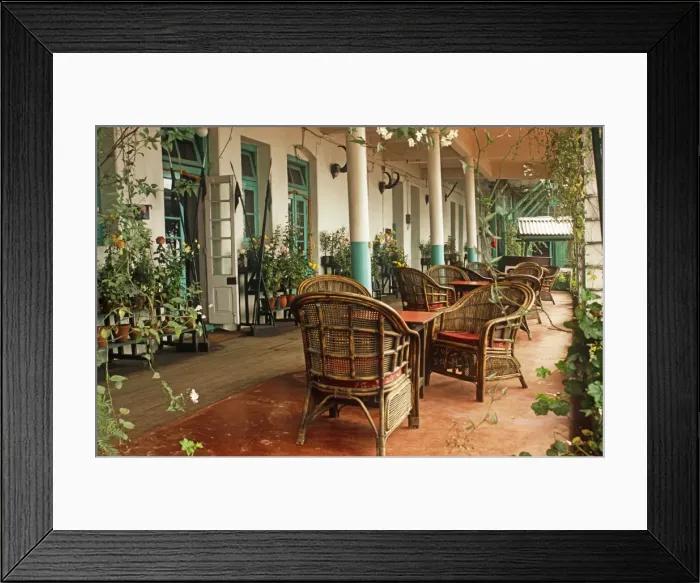Framed Print : India, West Bengal, Darjeeling. The terrace of the Darjeeling Club, formerly Planters Club Framed Print : India, West Bengal, Darjeeling. The terrace of the Darjeeling Club, formerly Planters Club