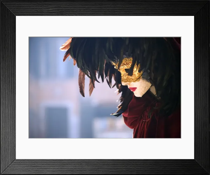 Framed Print : Italy, Veneto, Venice; A Venetian Mask on a mannequin Framed Print : Italy, Veneto, Venice; A Venetian Mask on a mannequin