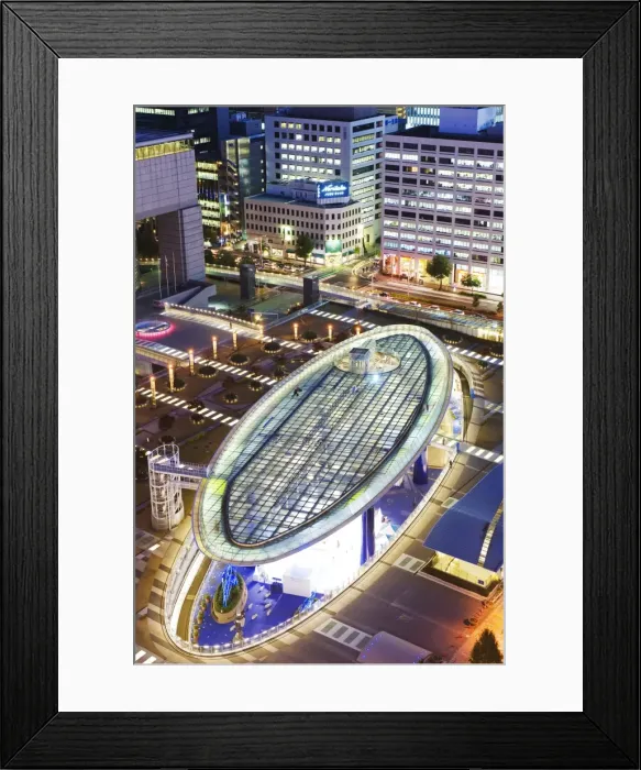 Framed Print : Asia, Japan. Nagoya, Gifu prefecture, Oasis 21 sky walkway Framed Print : Asia, Japan. Nagoya, Gifu prefecture, Oasis 21 sky walkway