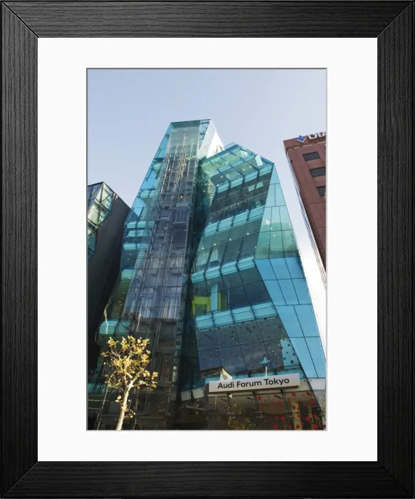 Framed Print : Asia, Japan, Tokyo, Harajuku ward, Audi Forum building Framed Print : Asia, Japan, Tokyo, Harajuku ward, Audi Forum building